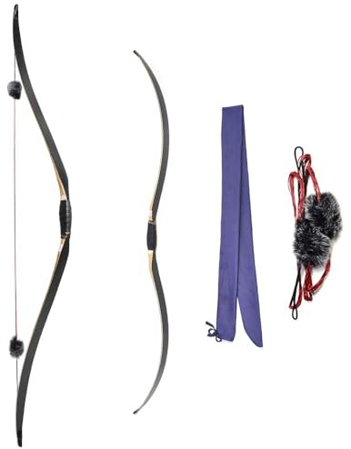 Traditionelles Bogenschießen Recurve Bogen 15-50lbs Handmade Langbogen für das Jagdübungsziel für Erwachsene Bogenschießen Langbogen Jagd