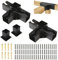 Kit di staffe per pergola fai da te a 4 vie per travi in legno da 10,2 x 10,2 cm, Huzxbw ideale per progetti fai da te per pergolati (staffe a 4 vie con basi per palo)