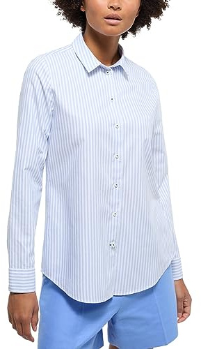 ETERNA Regular Hemd Langarm Hemdkragen Oxford Streifen hellblau