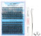 Einzelwimpern-Set 240PCS C Crul 8–16mm Cluster Einzelne Wimpern Wimpernkleber und Applikator DIY Cluster-Wimpernverlängerungs-Set Weich für den persönlichen Gebrauch zu Hause GEMERRY(30D+40DC-816-Kit)