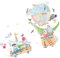 SAFIGLE 2 Blätter Wandaufkleber Kinder Wandtattoo Wandtattoos Für Den Kindergarten Wand Im Kinderzimmer Tiertapete Für Kinder Cartoon-wandtattoos Fensteraufkleber Pvc Flugzeug Baby