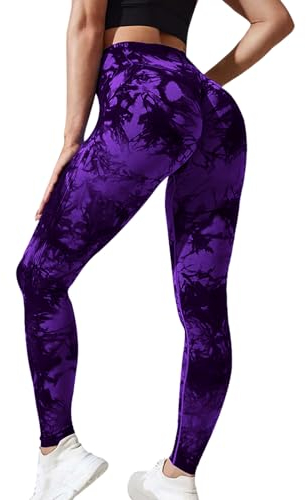 Neteson Scrunch Butt Leggings Damen High Waist Sport Leggings Booty Scrunch Lang Seamless Yoga Gym Hosen Push Up