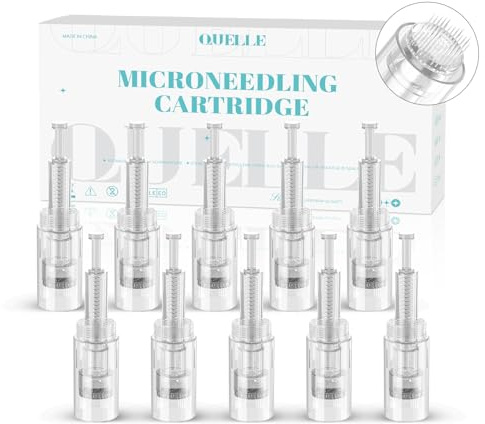 10 Stück Microneedling Nadeln 42 Pins Ersatz Dermapen Nadeln Microneedling Nadelpatronen Universal Micro Needling Nadeln mit Gewinde Port für Elektrischer Microneedling Pen EN99-10-42P