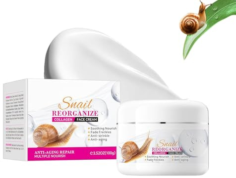 100 g Schnecken-Rekombinierte Kollagencreme, Hautpflege Feuchtigkeitscreme Anti Age Straffung Tägliche Gesichtsreparatur Tiefe Hydration Nähren Sie die Haut Schnecke Mucin Gesicht Repair Creme