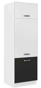 Kuechen-preisbombe Küchen Gerätehochschrank 60 cm für das Modell,Omega 240 Schwarz + Weiss'