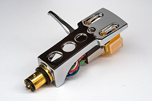 Mirror Chrome plated Headshell, mount, cartridge and stylus, needle for Numark TT1, TT2, TTX1, TTX, TTX usb, TTi, TT usb, LIMIT DJ 2500B, - MADE IN ENGLAND