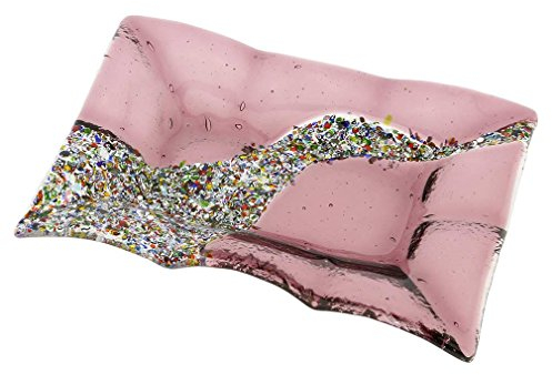 Murano Klimt Rechteckiger Dekoteller - Lila