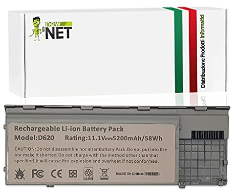 NewNet Akku kompatibel mit Notebook Dell Latitude D620 D620 ATG D630 D630 ATG D630 Uma D630 XFR D630c D630N D631 D631N D830N Precision M2300 [5200mAh]