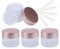 ZEOABSY 4 Pack 30ml Empty Face Cream Storage Containers Pots with Rose Lid, Frosted Glass Cosmetic Jars for Creams, Lotion, Sample, Make-Up Storage, Lotion Ointment, Lip Balm.