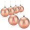com-four® 6X Weihnachtskugeln, Christbaumkugeln bruchsicher aus Kunststoff für Weihnachten, Baumschmuck für den Christbaum mit Anhänger