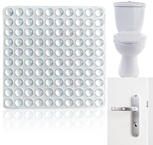 Silicone Bumpers Adhesive Buffer Pads Clear Cupboard Door Stops Door Pads Stop Slamming Protector,Transparent Silicone Pads for Furniture Glass Tables Door Protect(6 x 2mm) (100pcs)