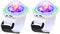 Lancoon Disco Ball Licht, 2er Pack Tragbare Mini Tragbare LED Lampe Nacht Stroboskop Uhr Armband USB Aufladen Sprachgesteuert mit Saugnapf für Kind Party Auto Tanzen DJ Club(Weiß)
