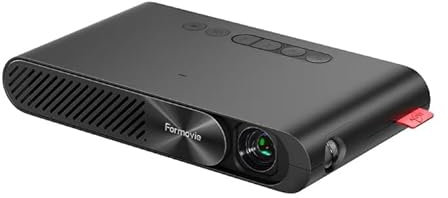 Formovie P1 Pocket Laser ALPD Projector, Portable Home & On-The-Go Theatre Cinema, 960x540 resolution, Screencast, Auto Keystone Correction, Super Silent Black