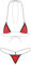 TiaoBug Femme Micro Bikini Sexy 2 Pièces Ensembles Tanga Bikini Laçage Bikini Bresilien Set Bra Top Triangle et Thong Ficelle Monokini Mankini Sexy Erotique Beachwear Rouge Taille Unique