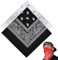 2 Stück, Bandana Damen Herren, Kopftuch, Halstuch Herren, Bandana Schwarz, Für Unisex Tuch Bindetuch, Headwear, Haar, Schal, Paisley Muster, Schwarz Und Weiß (55 X 55 Cm)