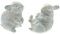 FRANK FLECHTWAREN Hase Stone, 2er Set, Zement, schwere Qualität, Goldfinish Maße: Höhe 10 cm, vielseitig einsetzbar