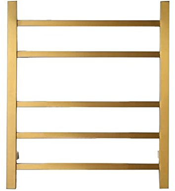 QRXALISA Sèche-Serviettes Droit, sèche-Serviettes électrique, sèche-Serviettes électrique, sèche-Linge électrique, sèche-Linge Mural, radiateur autoportant, sèche-Serviettes, Or brossé