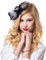 Durdiiy Fascinator Damen Hut Prom Stirnband Retro Teeparty Fascinator Hut Mode Feder Haarnadel Bühne Startbahn Braut Haarschmuck für Cocktail Tee Party Hochzeiten Rennen (Tibetisches Blau)