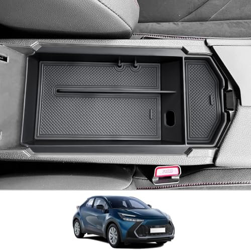 CDEFG Compatibile con Toyota C-HR CHR Hybrid 2024 2025 console centrale, vano portaoggetti, bracciolo, scatola di immagazzinaggio auto center console organizer vassoio CHR 2025 accessori