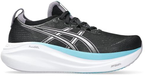 ASICS Damen Gel-Nimbus 27 Sneaker, Black Dusk Violett, 39.5 EU