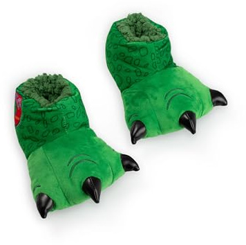 Disney Toy Story Rex Green Cozy High-Rise Slippers | Plush Indoor Footwear for Kids | Comfortable House Shoes for Playtime & Relaxation | Fun Character Loungewear Merchandise