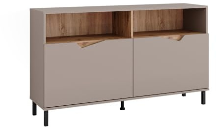 Vicco Kommode Marelle, Greige/Artisan, 140 x 81.3 cm | mit 2 Türen, geeignet zur Aufbewahrung verschiedenster Alltagsgegenstände