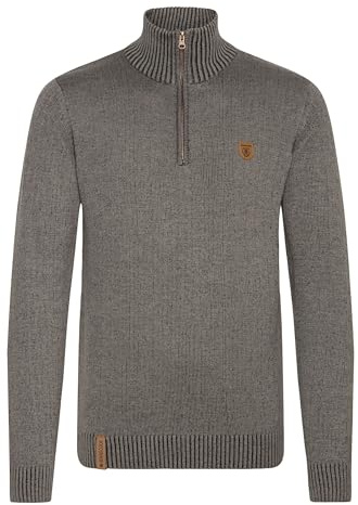Indicode IDNathen Herren Strickpullover Troyer Feinstrick Pullover