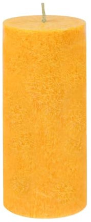 Bütic GmbH Stumpenkerzen Stearin durchgefärbt Ø 64mm - Stearin-Kerzen mit 27h-50h Brenndauer, geruchsneutral und rußarm in vielen, Farbe:Orange, Größe:135mm hoch