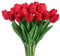 JUSTOYOU 20 pcs Real Touch Latex Artificielle Tulipes Fleurs Faux Tulipes Fleurs Bouquets De Mariage pour Mariage Maison Jardin Décoration Rouge
