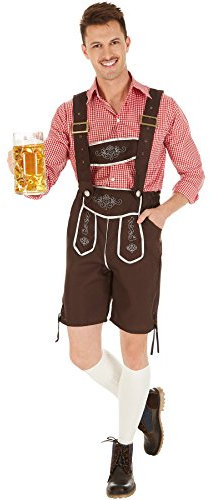 TecTake dressforfun Costume pour hommes ensemble traditionnel Oktoberfest | Pantalon traditionnel élégant avec broderies (M | no. 301096)