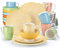 vancasso, série Natsuki, Service de Table 32 pièces en Porcelaine, pour 8 Personnes, Style Japonais, Tasse, Assiette Plate, Assiette à Dessert, Bol Céréal