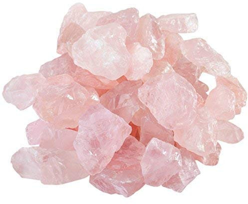 mookaitedecor Quartz Rose Pierres Naturelles Lithotherapie Brute Cristaux pour Guérison Mineraux Collection Décoration,460g/Lot