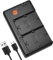 DSTE LC-E6E Batterie USB Dual Quick Chargeur Compatible pour LP-E6,LP-E6n,EOS R,5D Mark II, 5D Mark III,5DS,5DS R,6D,7D,60D,60Da,70D,90D,7D markII,7D markIII,XC10,XC15