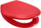 New Euroshowers Rainbow Toilet Seats ONE Button Release Soft Close Top/Bottom Fix (red)