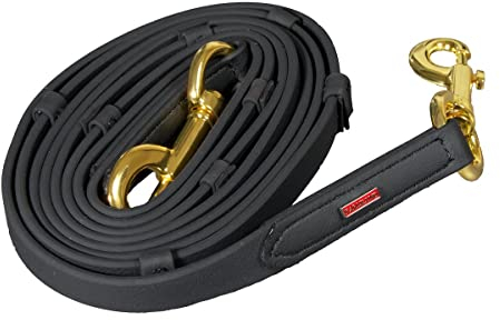 Karlslund SuperStrap-Zügel mit Stegen (Schwarz, Messing)
