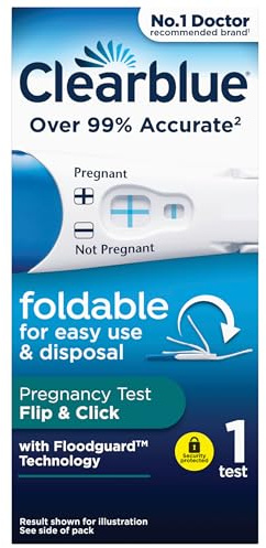 Clearblue Pregnancy Test Flip & Click – Foldable for Easy Use & Disposal
