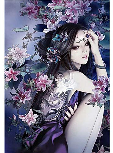 MXJSUA Peinture Diamant 5D, Diamond Painting, Peinture Diamant par Numéro, 5D DIY Diamond Painting Kits, Kit de Peinture Diamant, Complet Peinture Diamant pour Adultes, Broderie Diamant Fairy 30x40cm