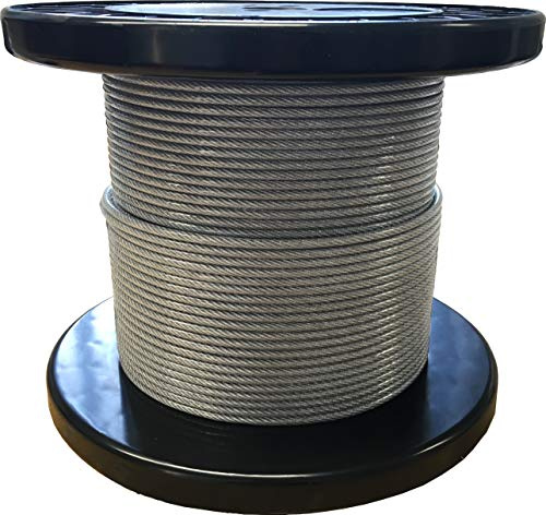 Edelstahlseil 7x7, 3mm Ø mit PVC (klar) auf 5mm ummantelt, 100m Nutzlänge | Transparent ummt., rostfrei, mittelweich, mittlere Dehnung - Tecklenborg, Kegel GmbH
