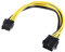 Akasa 12V ATX 8-Pin to PCIe 6+2-Pin Adapter Cable | Provide Power to Graphics Card | 20cm | AK-CBPW23-20