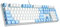 Superbcco Mechanical Gaming Keyboard, LED Backlit Wired Computer Keyboard with Clicky Blue Switches for Windows Gaming PC, 108 Anti-Ghosting Keys, Qwerty, Compact, Aluminum Base for Gamer (Blue)