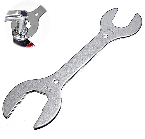 YANJINGHE Fahrrad Werkzeug Schraubenschlüssel, 30/32/36/40mm Fahrradnabenschlüssel, Schraubenschlüssel, Multi-Head Reparatur Werkzeug, für MTB, Fahrrad, Mountainbike(Silber)