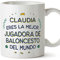 MUGFFINS Tazas Personalizadas para JUGADORA DE BALONCESTO mujer - En Español - Mejor del Mundo - 11 oz / 330 ml - Regalo Personalizable original y divertido