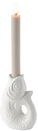 Giftcompany Monsieur Carafon Kerzenhalter Fisch S Weiss 16,2cm