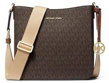 Michael Kors Kleine Umhängetasche aus Leder, Braun