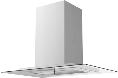 BELDEKO - Hotte îlot aspirante 90 cm INOX - Minuteur - Débit 556 m3/h - 3 vitesses - LUDIA 90 XS