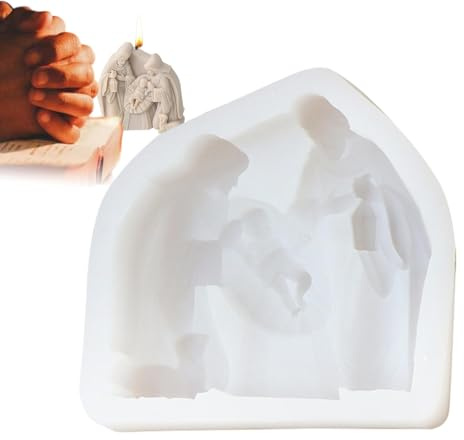 Stampo per presepe in resina,stampo in resina per presepe - Stampi per candele,Stampo per realizzare candele in silicone, stampo per colata in resina epossidica per decorazioni natalizie