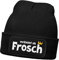 MoonWorks® Herren Beanie Patch Fasching Karneval Mütze mit Spruch Lustig Kpofbedeckung Kostüm Männer Schwarz Unisize