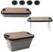 Folding Storage Camping Box with Table Board,Plastic Collapsible Storage Boxes,Portable 30L Lidded Storage Bins,Portable Camping Basket Storage Bin Trunk Organizer for Clothes,Toy,Books,Snack