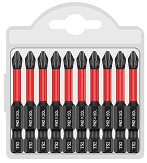 Juego de brocas magnéticas de alta dureza, súper fuertes, kit de brocas magnéticas resistentes, destornillador para taladro de impacto eléctrico (10 unidades - 50 mm)