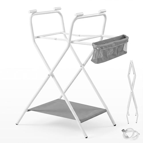 JUPPLIES Soporte Plegable para Bañera de Bebé | Estructura Estable y Segura con Patas Antideslizantes | Ligero, Compacto y Fácil de Guardar | Compatible con Múltiples Modelos